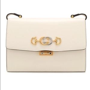 Gucci Zumi Leather Crossbody Bag White